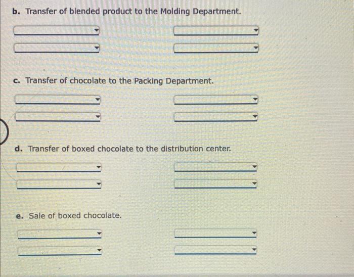 Company (HSY) manufactures chocolate confectionery products. The three largest raw materials are