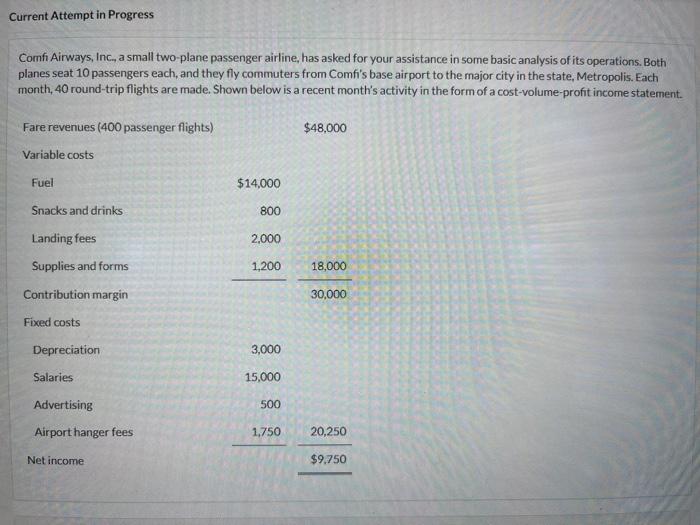 Current Attempt in Progress Comfi Airways, Inc., a small two-plane passenger airline,