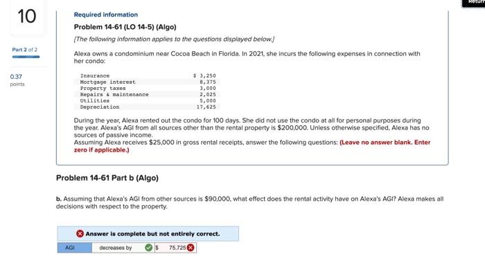 10 Required information Part 2 of 2 0.37 points Problem 14-61 (LO