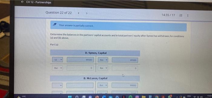 current year under each of the following independent conditions: Symes is paid