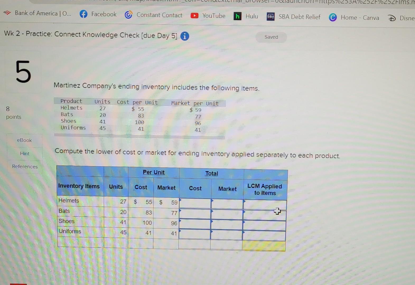Bank of America | O... Facebook https%253A%252F%252Flms.n Constant Contact YouTube h Hulu