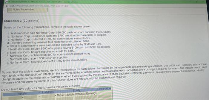 Ly in Class Assignment May 26 2002-Lagle Chrome fifa1.lyryx.com/student servlets/LabServe?cid=11330 Notes Receivable