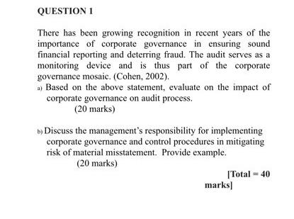 QUESTION 1 There has been growing recognition in recent years of the