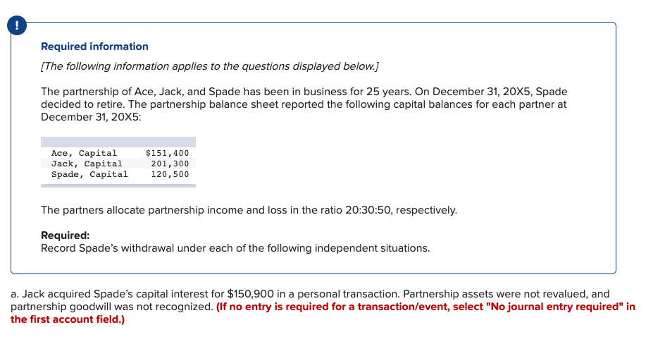 - Required information [The following information applies to the questions displayed below.]