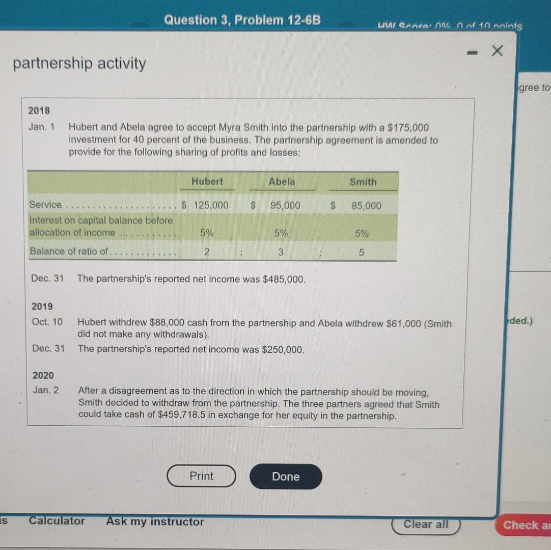 into the partnership with a $175,000 investment for 40 percent of the
