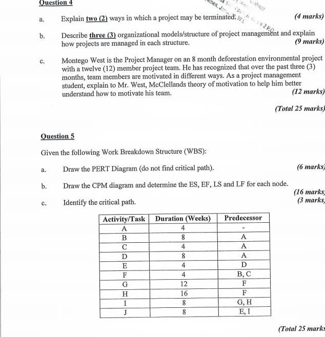Question 4 Mege A mes, Ja 50 a. Explain two (2) ways