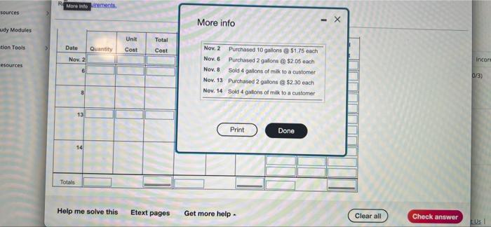 in chronological order, calculating new inventory on hand balances after each transaction.