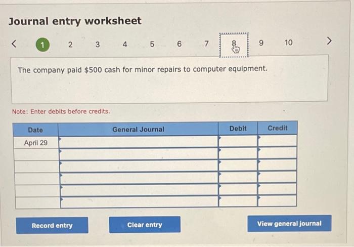 occurred during the company's first month. April 2 Nozomi invested $30,000 cash