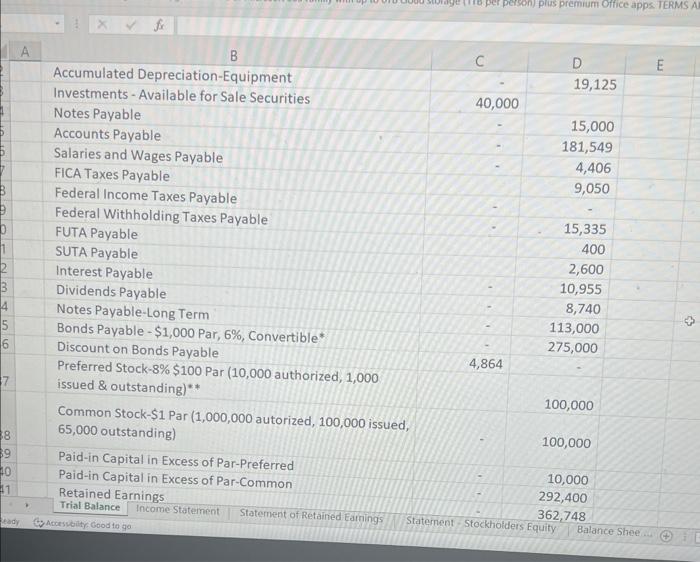Adjusted Trial Balance for Rockford Corporation included as a separate Excel file