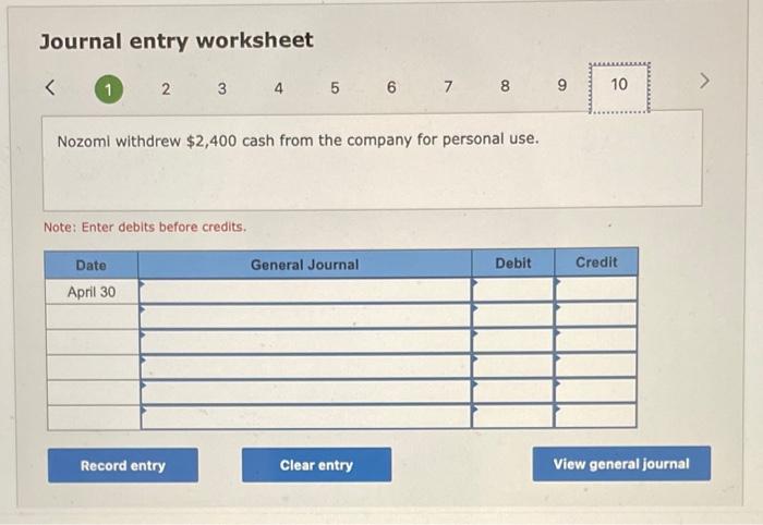 rented furnished office space by paying $3,000 cash for the first month's