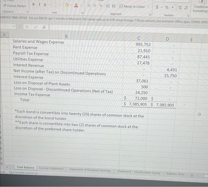 Income Statement for the year ending December 31, 2020 Statement of Retained