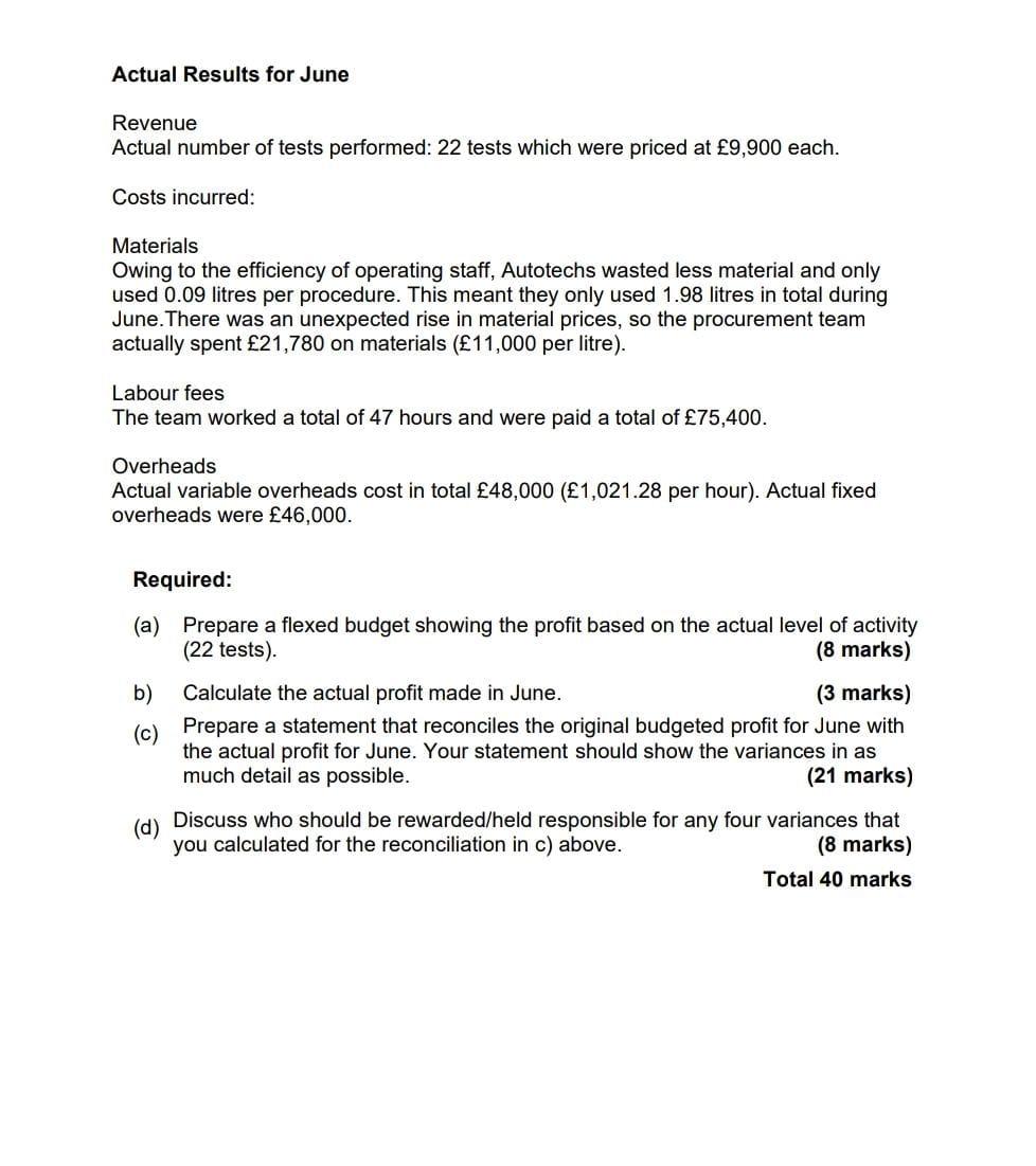 in the provision of a particular performance testing service for high-performance road