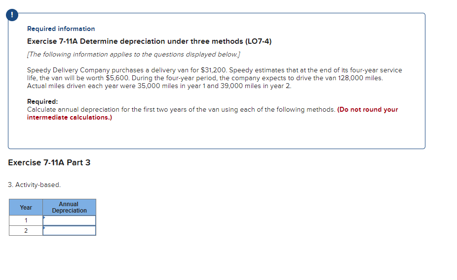 delivery van for $31,200. Speedy estimates that at the end of its