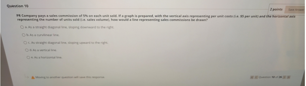 Question 10 2 points Save Answer PR Company pays a sales commission