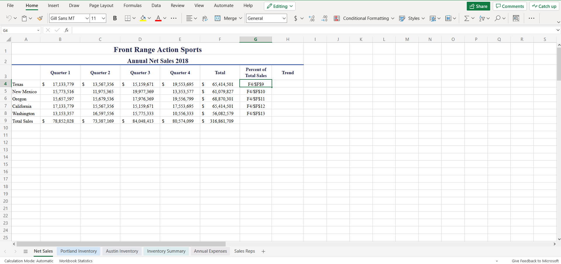 File Home Insert Draw Page Layout Formulas Data Review View Automate Help