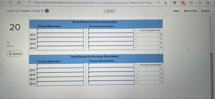 goods sold Accounts receivable, 2017 2016 2015 2014 2013 $ 704,123 $