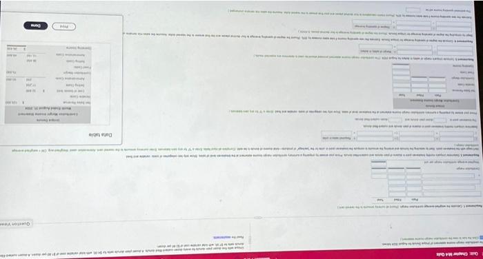 Quiz Chapter M4 Data table Don Question View