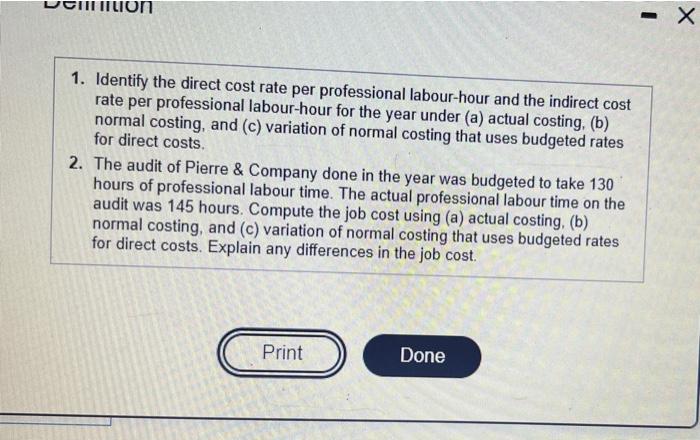 and a single indirect cost pool (audit support, which contains all costs