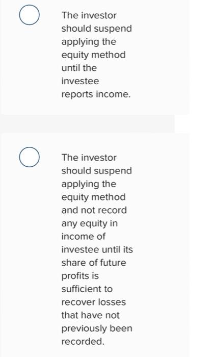 the company's share of cumulative losses equals its investment and the company