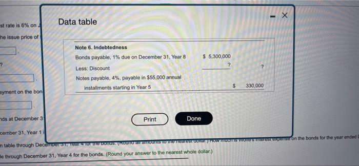 on December 31, Year 1 (end of the fiscal year): (Click the