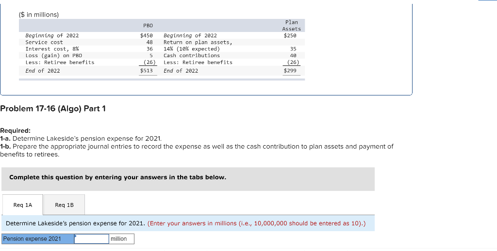 changes in balances; two years [LO17-3, 17-4, 17-5, 17-6, 17-7, 17-8] [The