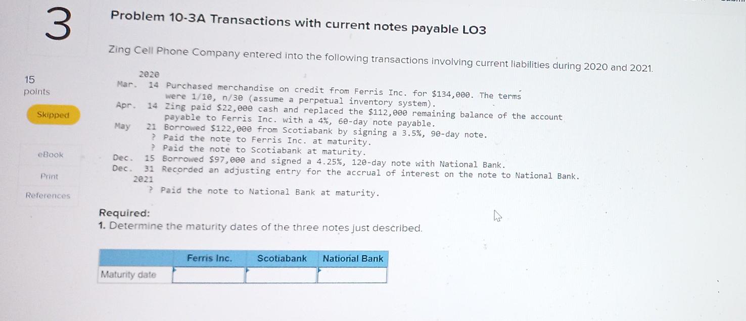 credit. Print Note: Enter debits before credits. eferences Transaction General Journal Debit