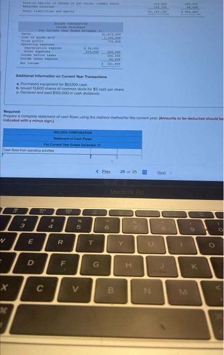 and additional information follow For the year ( all sales are credit