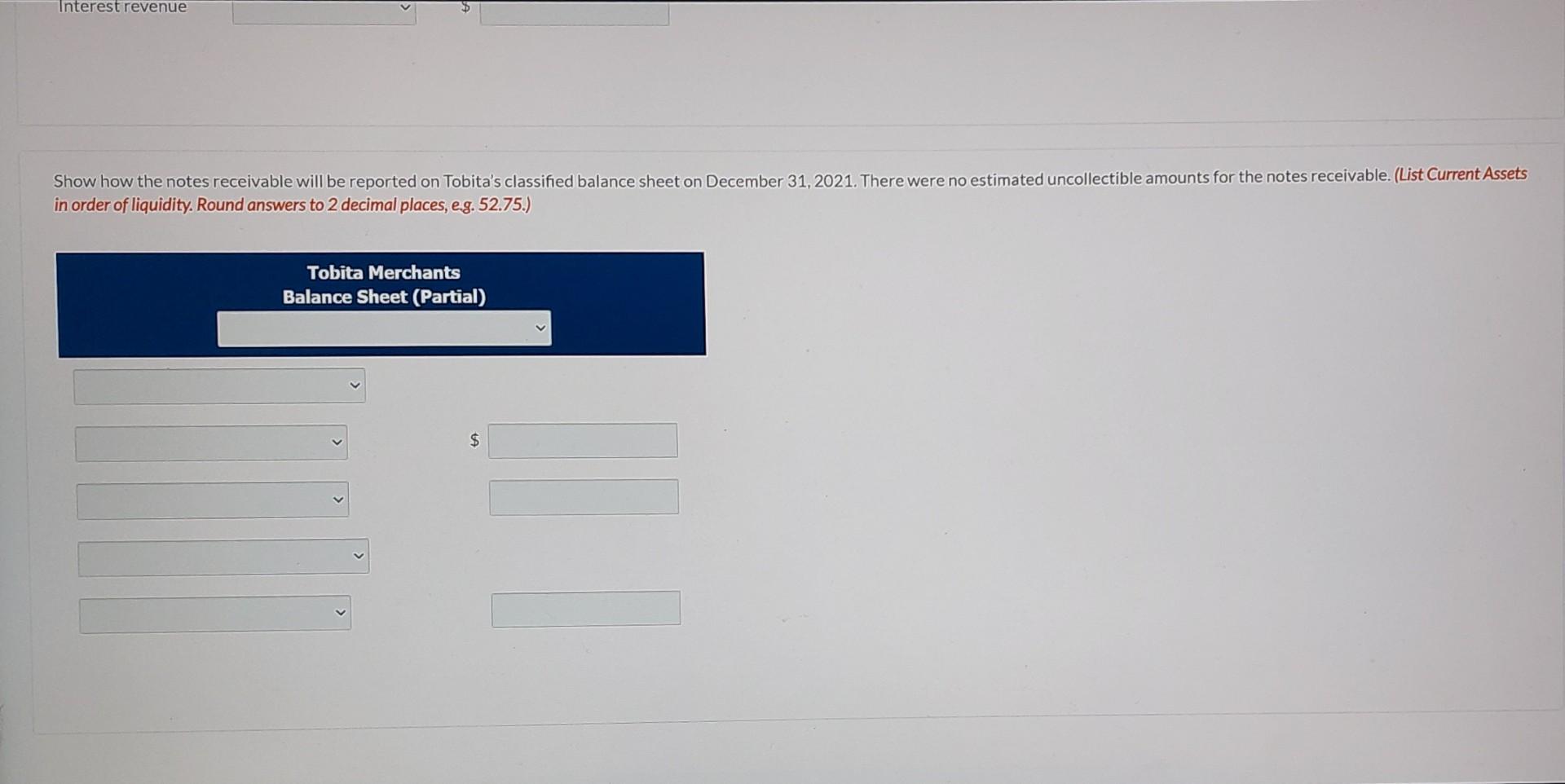 Term Interest Accrued 1 E. Tessier $4,500 5.00% Nov. 1, 2020 3