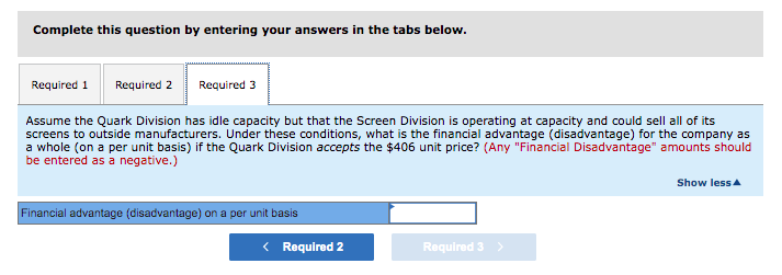 Variable cost per screen $ 125 Fixed cost per screen 26* Total