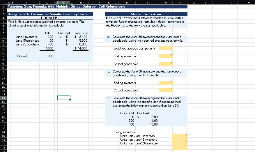 AB 1 2 D E G H JKL Function: Sum; Formula: Add,