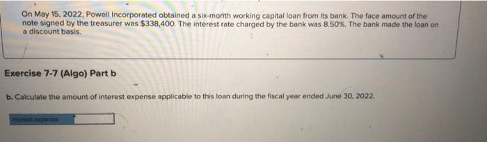 amount of the note signed by the treasurer was $338,400. The interest