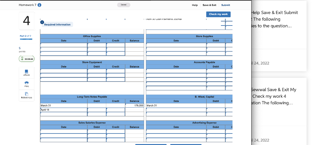 Wiset Company completes these transactions during April of the current year (the