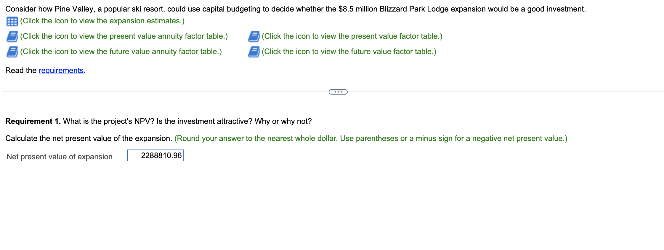 Consider how Pine Valley, a popular ski resort, could use capital budgeting