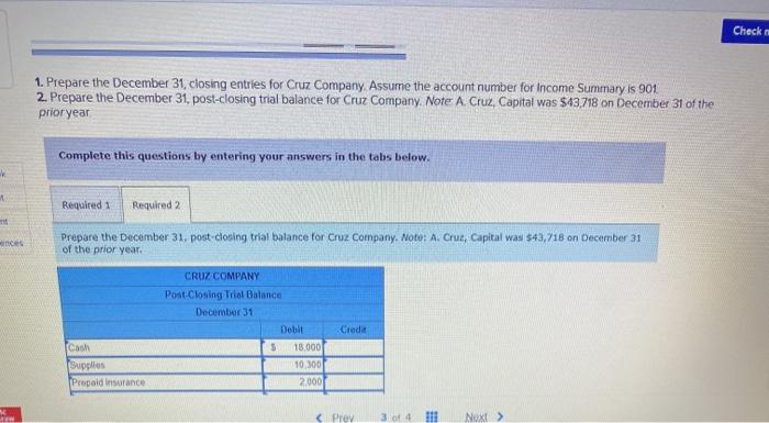 on the balance sheet, choose the option "No item required" from the