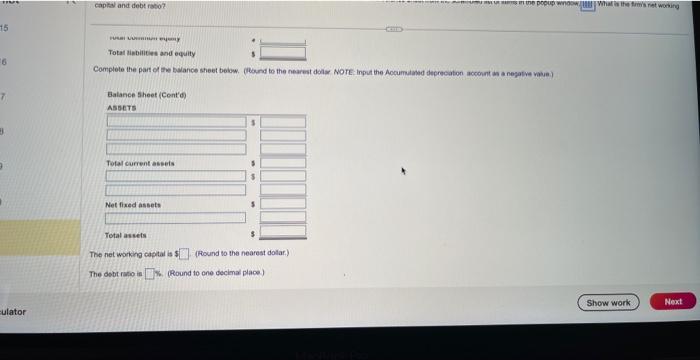 Cost of goods sold 320,856 Accounts receivable Accounts payable 72,321 Depreciation expenses