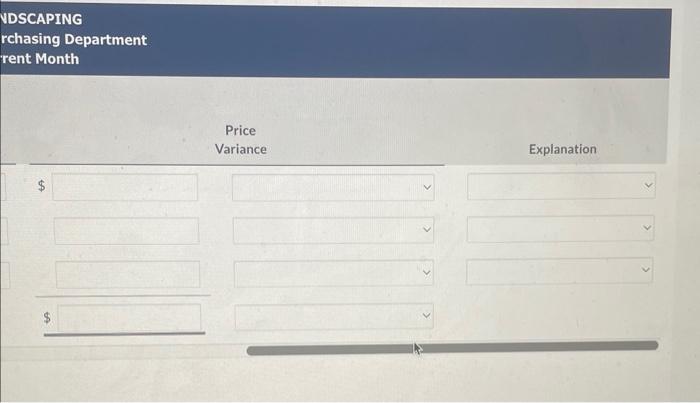 and Wyco). The company is interested in controlling the materials costs, namely