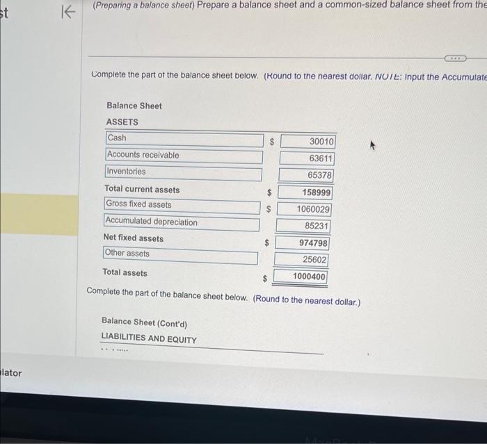 its contents into a spreadsheet.) Cash Accounts receivable Accounts payable Short-term notes
