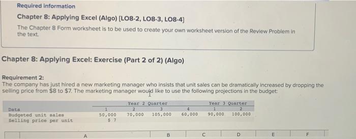 (Part 1 of 2) (Algo) Download the Applying Excel form and enter