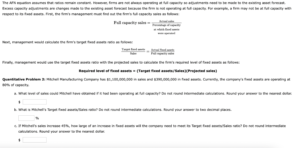 line with the firm's own general targets and with investors' expectations. (2)