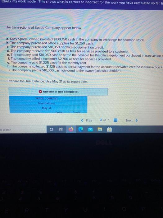 Check my work mode: This shows what is correct or incorrect for