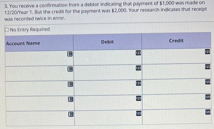 journal entry: Click on a cell in the Account Name column and