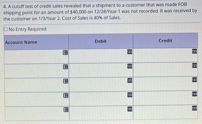 select from the option list the appropriate account. An account may be
