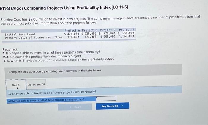 a number of possible options that the board must prioritize. Information about