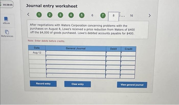 1 Purchased merchandise from Aron Company for $5,000 under credit terms of