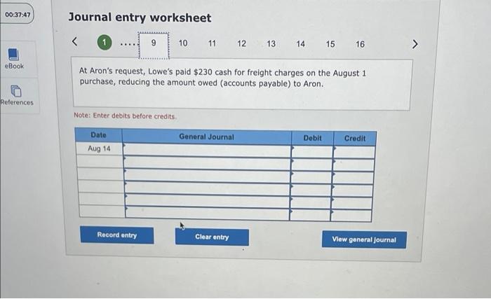 1/10, n/30, FOB destination, invoice dated August 1. 5 Sold merchandise to