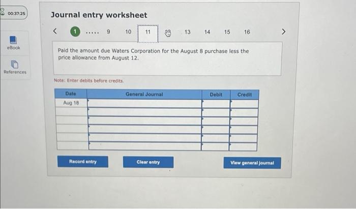 invoice dated August 5. The merchandise had cost $2,000. Purchased merchandise from