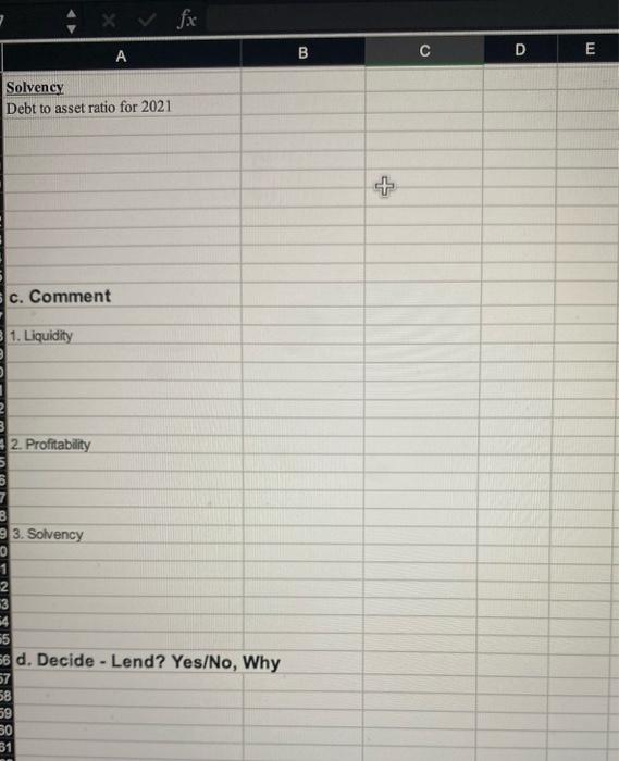 has good, but not excellent credit and has been in business for