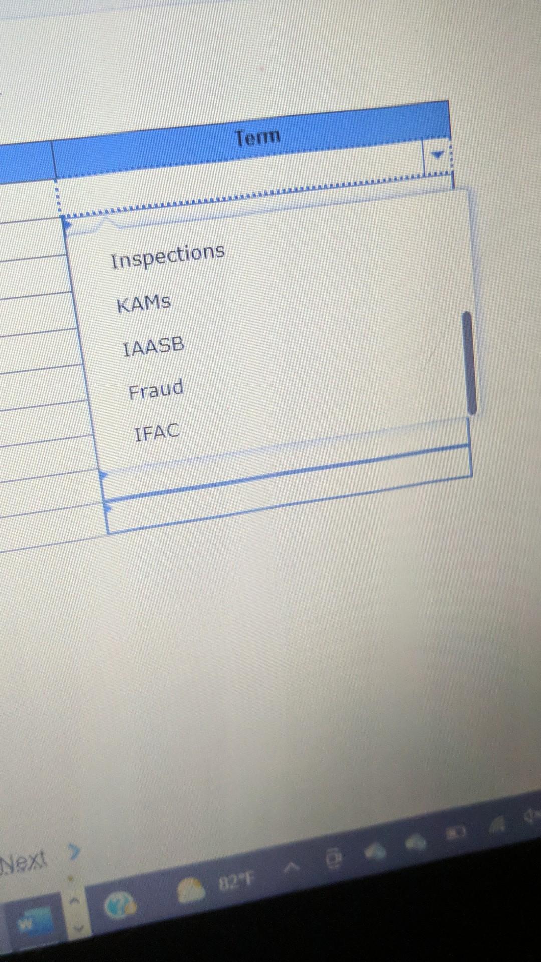 a peer review. 3. Criteria used to determine, measurement, recognition, representation and