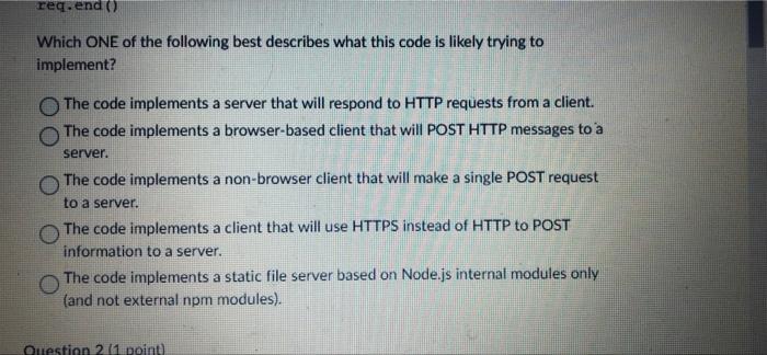 by Node.js: const http const options require('http') (hostname: 'localhost', port: '3000', path: