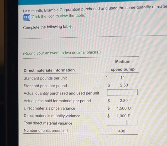 bump Standard pounds per unit 14 ? $ 2.80 Standard price per